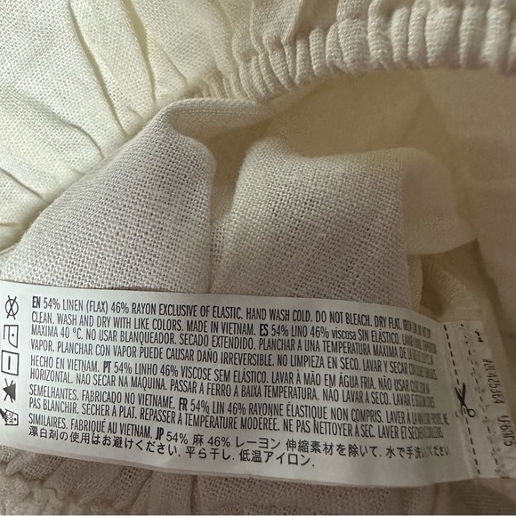 Forever 21 Women’s White Linen-Blend Cropped Tank Top Medium - Picture 5 of 5